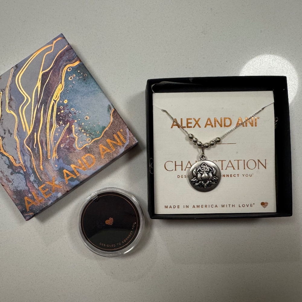 Alex and Ani Adjustable Necklace and Charm
